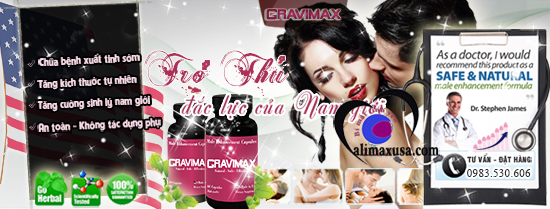 Cravimax - thuốc điều trị rối loạn cương dương